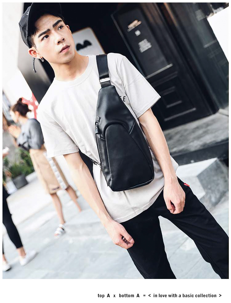พร้อมส่ง กระเป๋าผู้ชายคาดอก กระเป๋าวัยรุ่นแฟชั่นเกาหลี