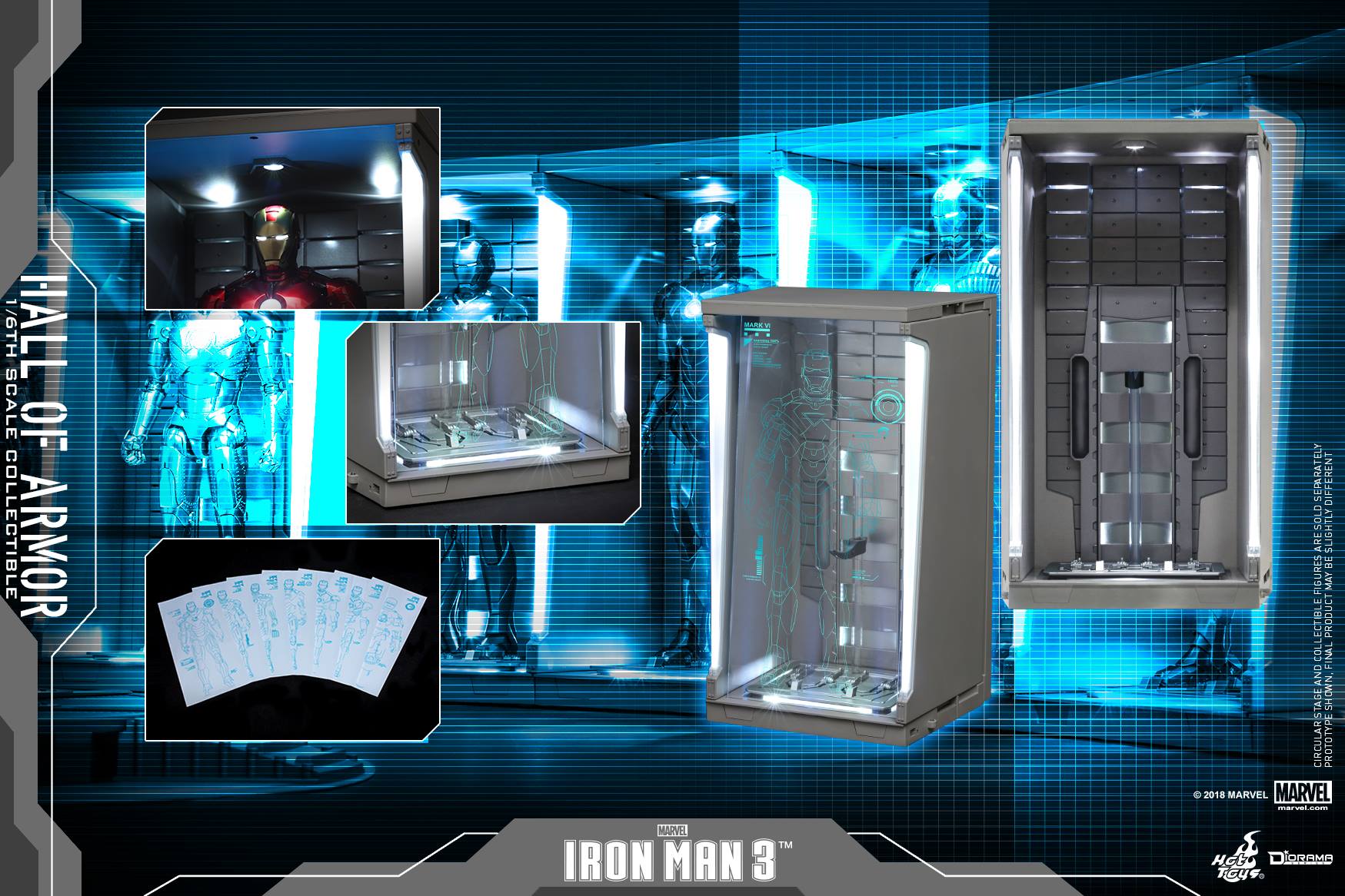 Hot Toys DS001A IRON MAN 2 - HALL OF ARMOR (Each Hall of Armor)