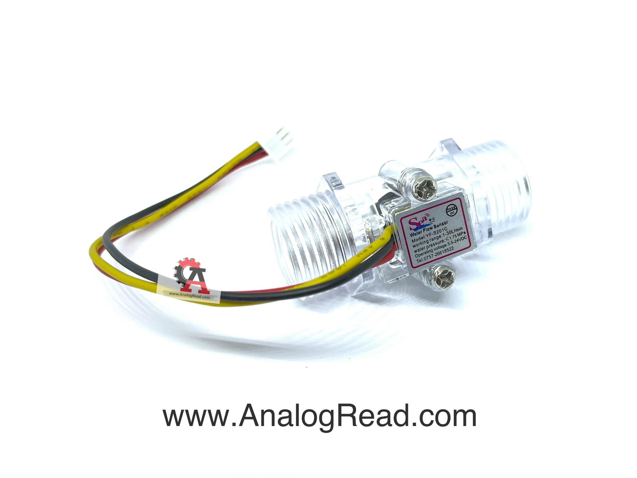 Water Flow Sensor YF-S201C(สีใส)