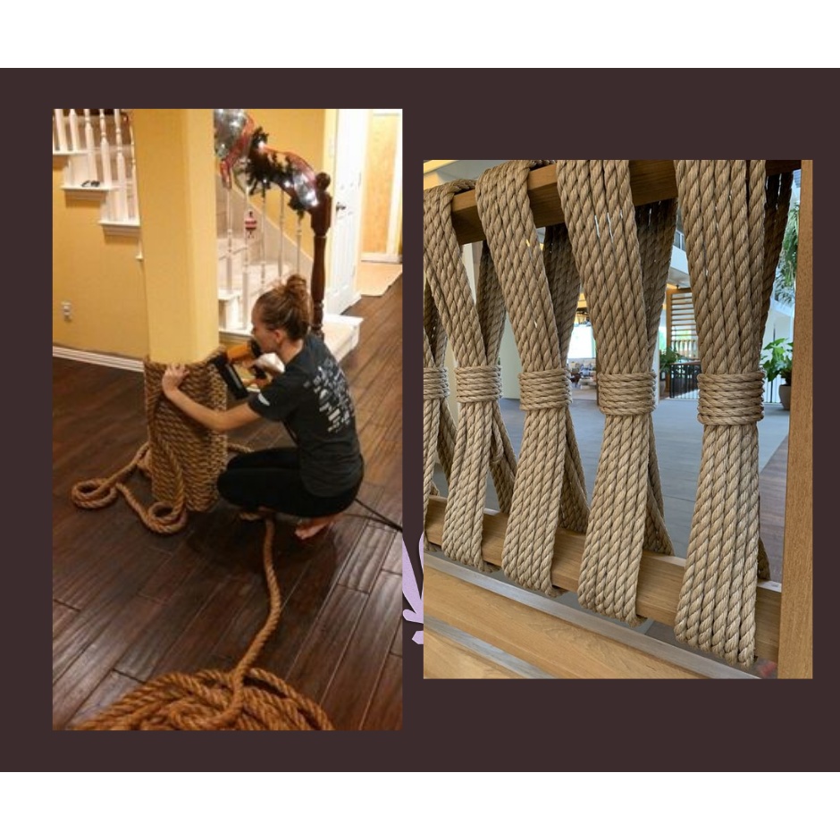 เชือกมะนิลาแท้ เชือกปอป่าน เชือกตกแต่งสถานที่ เชือกกั้นบริเวณ ManilaRope 30mm. ยาว 200 เมตร