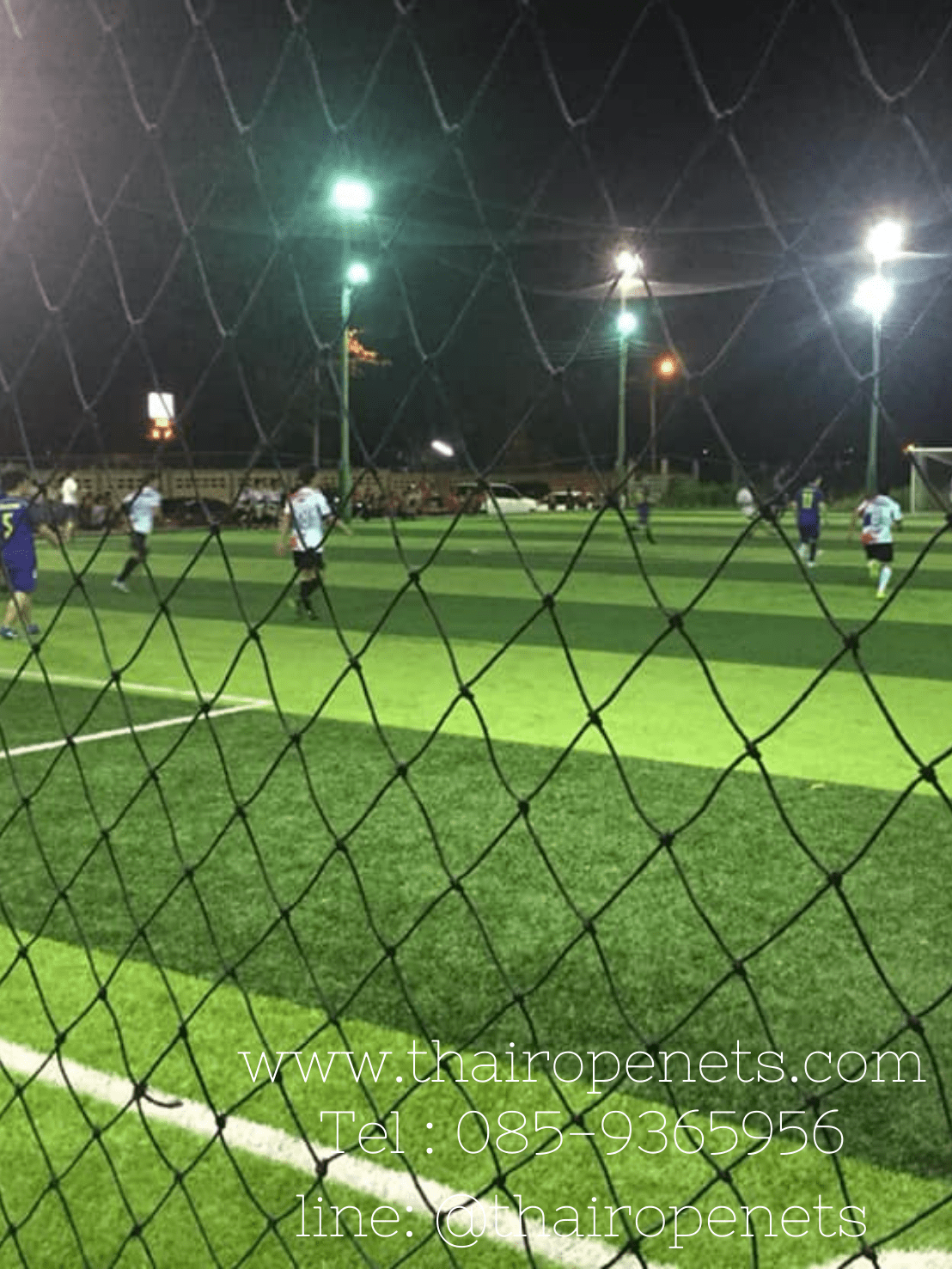 ตาข่ายฟุตบอล ฟุตซอล สีดำ ขนาด 3 มิล ช่องตา 12x12 CM. **ความสูง 6 เมตร** มีความยาวให้เลือก