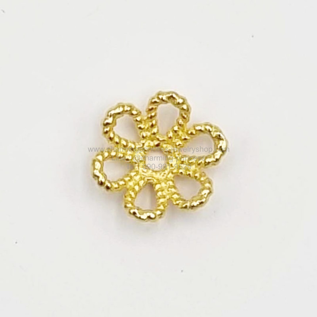 ฝาครอบหินนำโชครูปดอกไม้ Bead Cover Flower Design ขนาด 9 mm