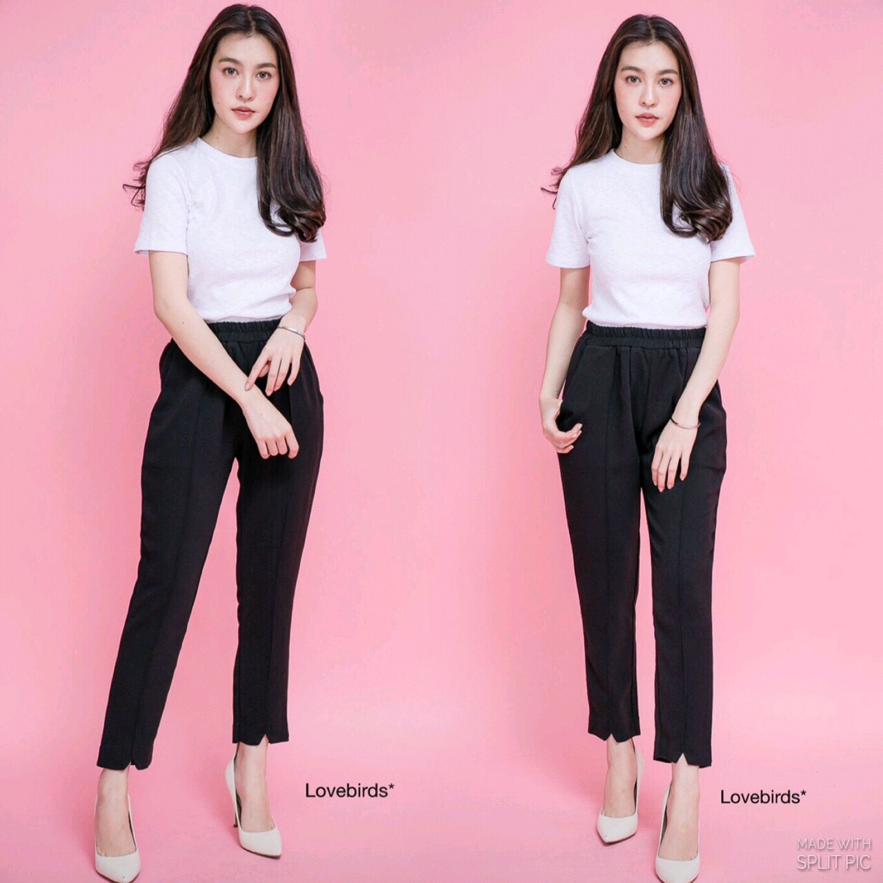 กางเกงเย็บเส้นหน้า เอวสม้อคอย่างดี ปลายขาแต่งหยักนิดนึงสามเหลี่ยม ผ้าดีมากๆๆๆ ใส่สบายแน่นอน น่ารักมากๆ ทรงสวยจริงๆค่า