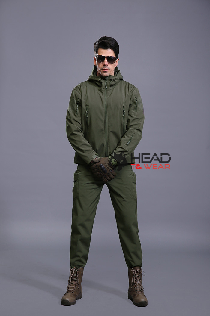 เสื้อแจ็คเก็ต Tactical กันน้ำ : สีเขียว Green รหัส JT003