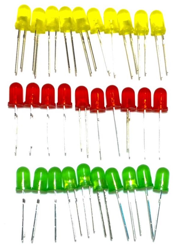 5mm LED Pack (เขียว,เหลือง,แดง)