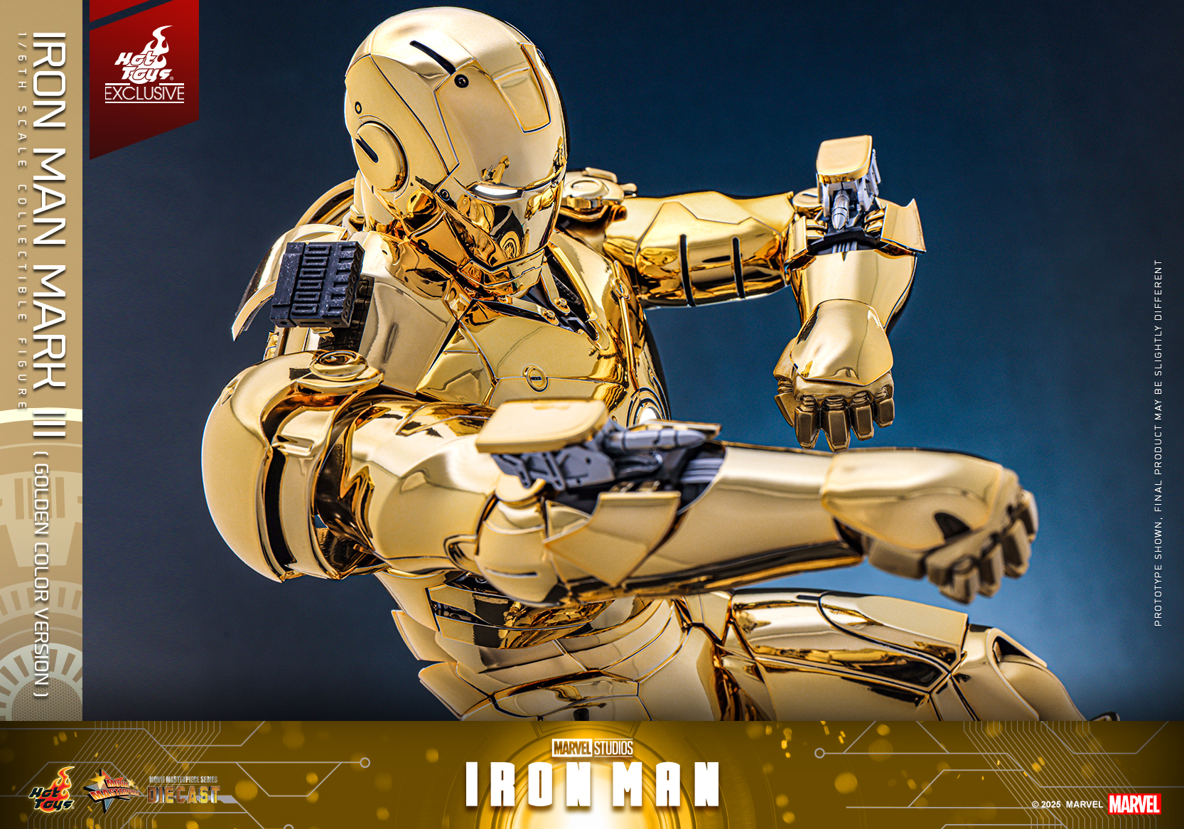 Hot Toys MMS764D69 Iron Man - Iron Man Mark III (Golden Color Version) [Hot Toys Exclusive]