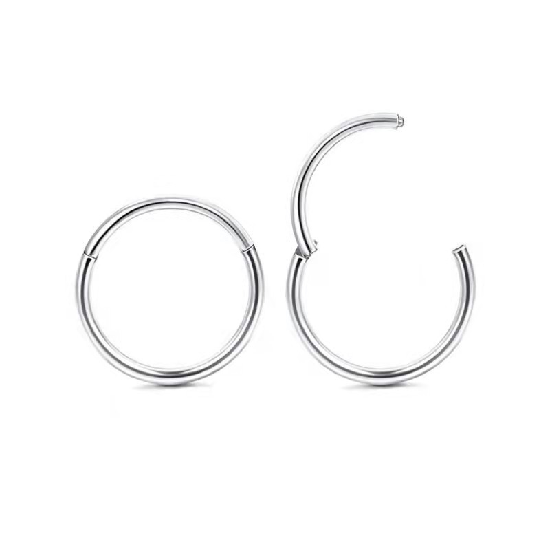 “เช็คสินค้าทัก line ก่อนโอนนะคะ”(ไทเทเนี่ยม 100%) แนะนำ!!! Hoop แบบก้านเรียบเท่ากันทั้งหมด หมุนได้รอบ ใส่สบาย(ราคา/ข้าง)_ET930