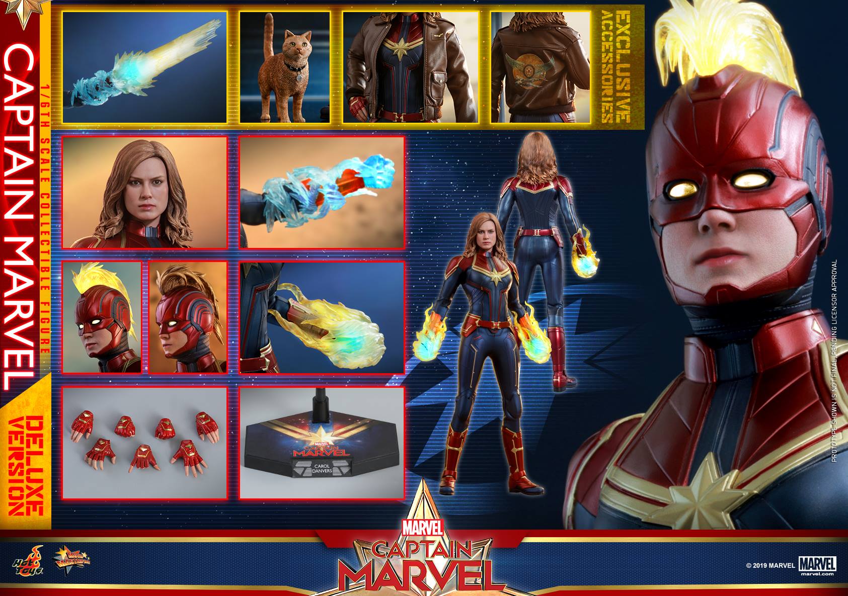 Hot Toys MMS522 CAPTAIN MARVEL - CAPTAIN MARVEL (DELUXE VERSION)