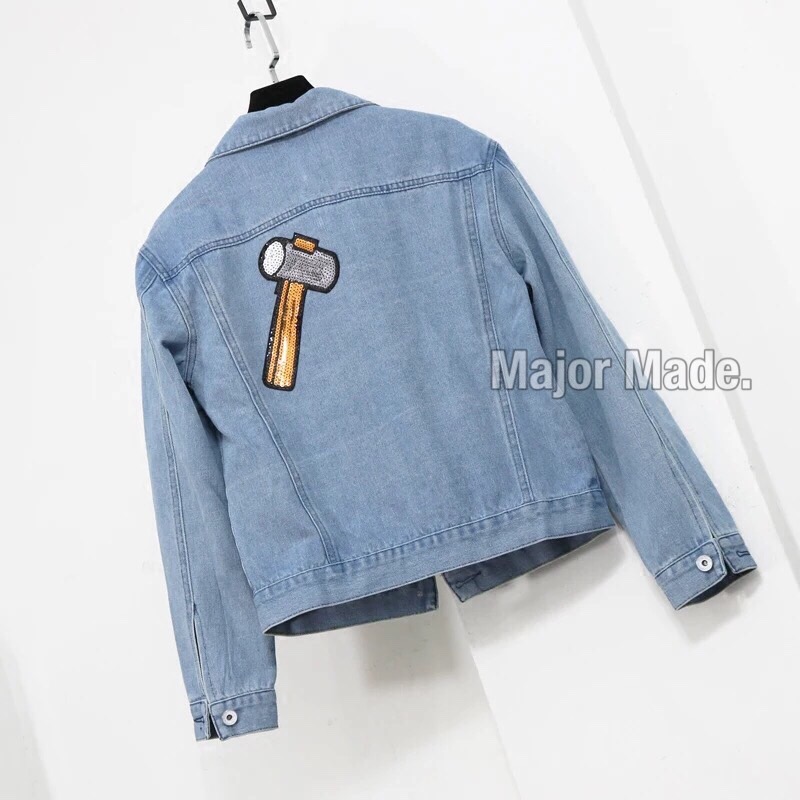 เสื้อยีนส์แขนยาว แจ็คเก็ตยีนส์ผู้หญิง