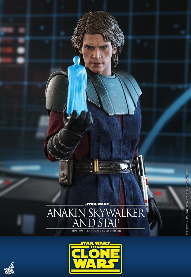 Hot Toys TMS020 1/6 Star Wars: The Clone Wars - Anakin Skywalker And Stap (Special Edition Bonus)