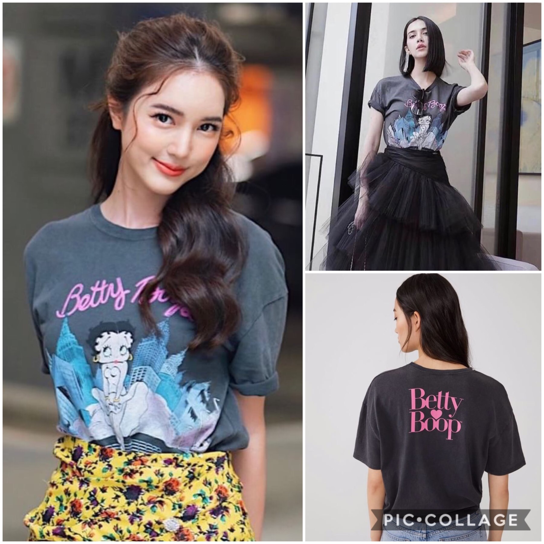 เสื้อยืด Betty Boop เสื้อยืดแฟชั่นดารา
