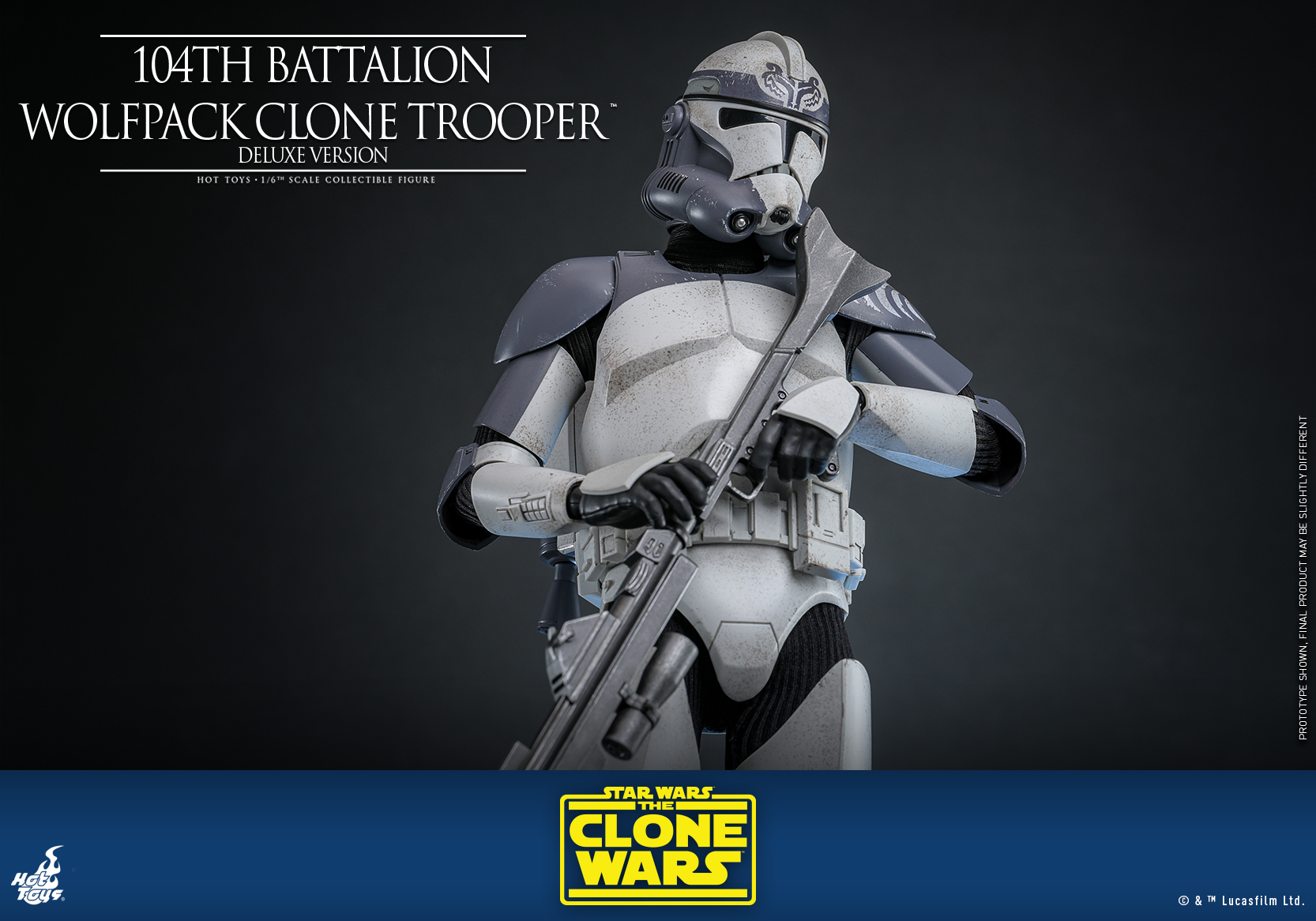 Hot Toys TMS143 Star Wars: The Clone Wars - 104th Battalion Wolfpack Clone Trooper (Deluxe Version)