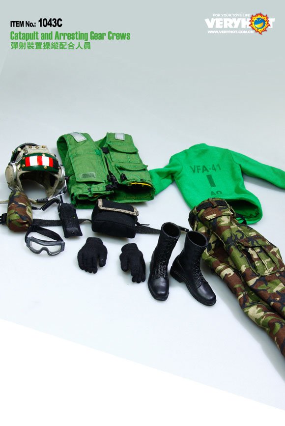 VERYHOT NO:1043C US Navy Flight Deck Crew (Catapult and Arresting Gear Grews