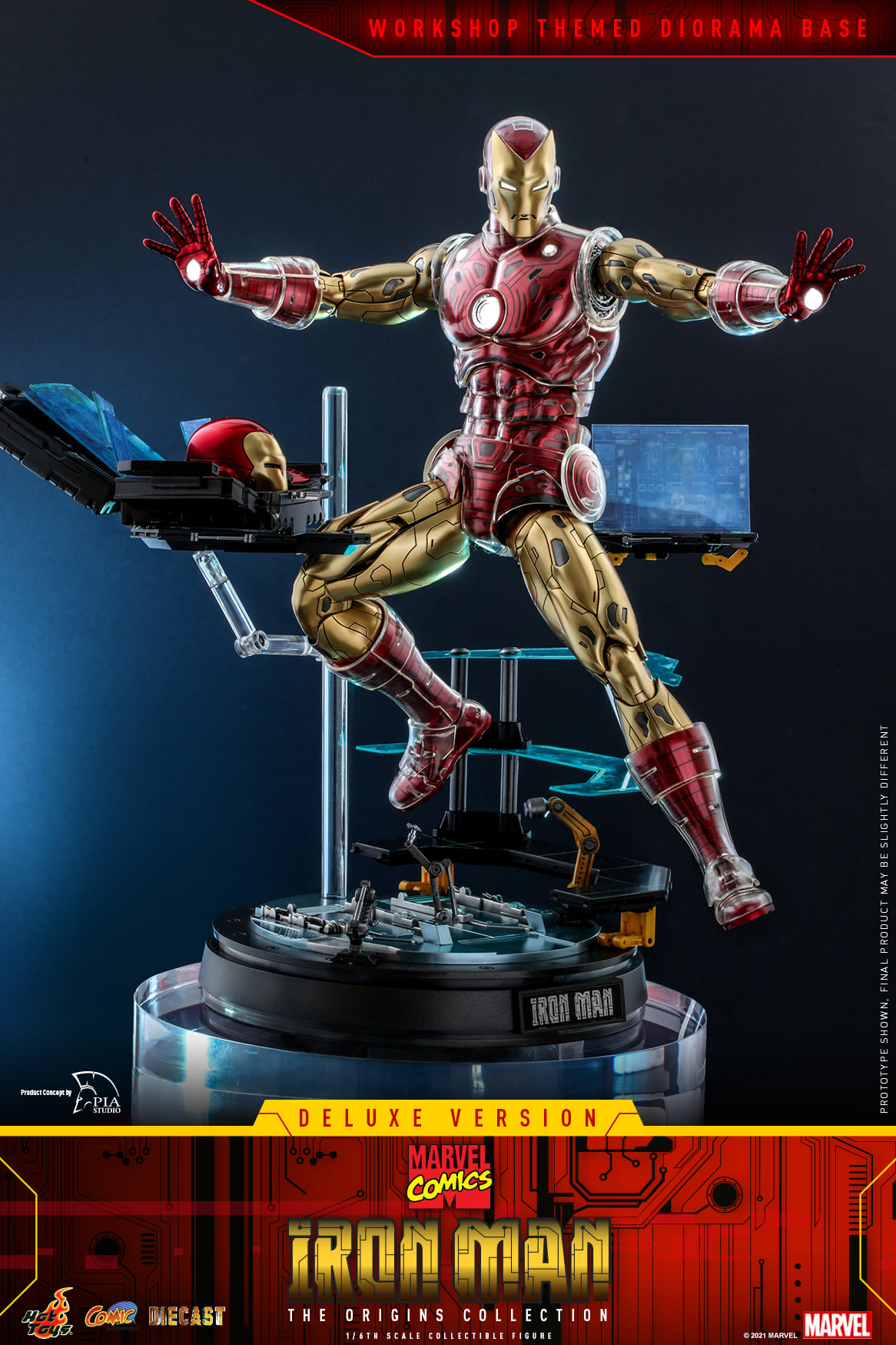 Hot Toys CMS08D38 1/6 Marvel Comics - Iron Man (Deluxe Version) [The Origins Collection]