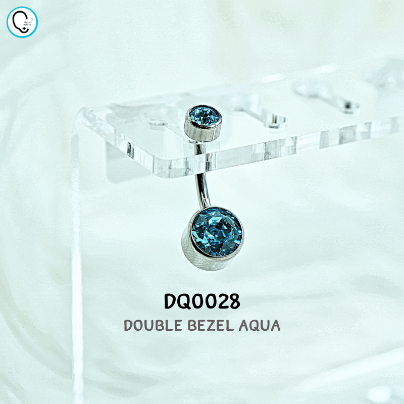 จิวสะดือไทเทเนี่ยม 100% สำหรับผิวแพ้ง่าย ก้านหนา 1.6 mm