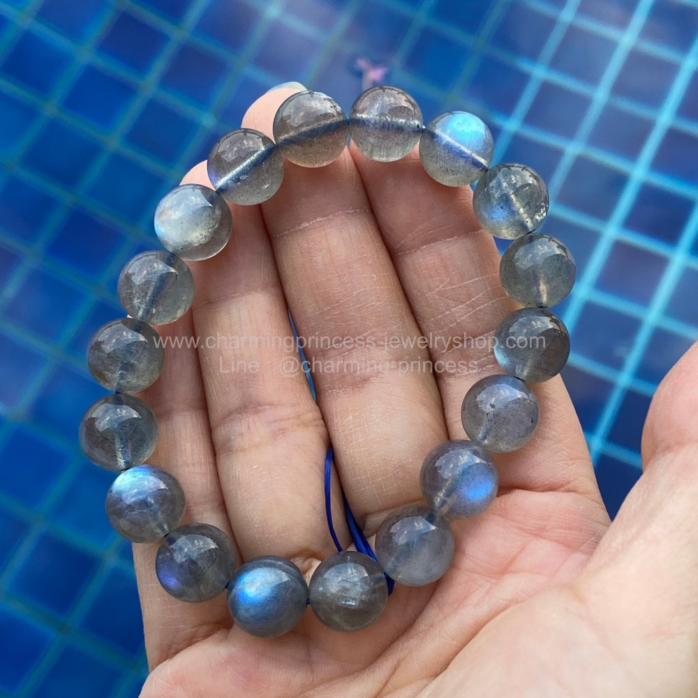 Labradorite ลาบราดอไรต์ 11 มม AAA ก่อให้เกิดความคิดสร้างสรรค์ และมีสมาธิ