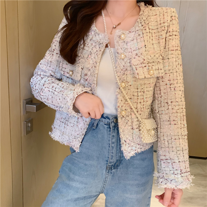 Blazer tweed เสื้อคลุมผ้าทวีตChanel สไตล์เกาหลี