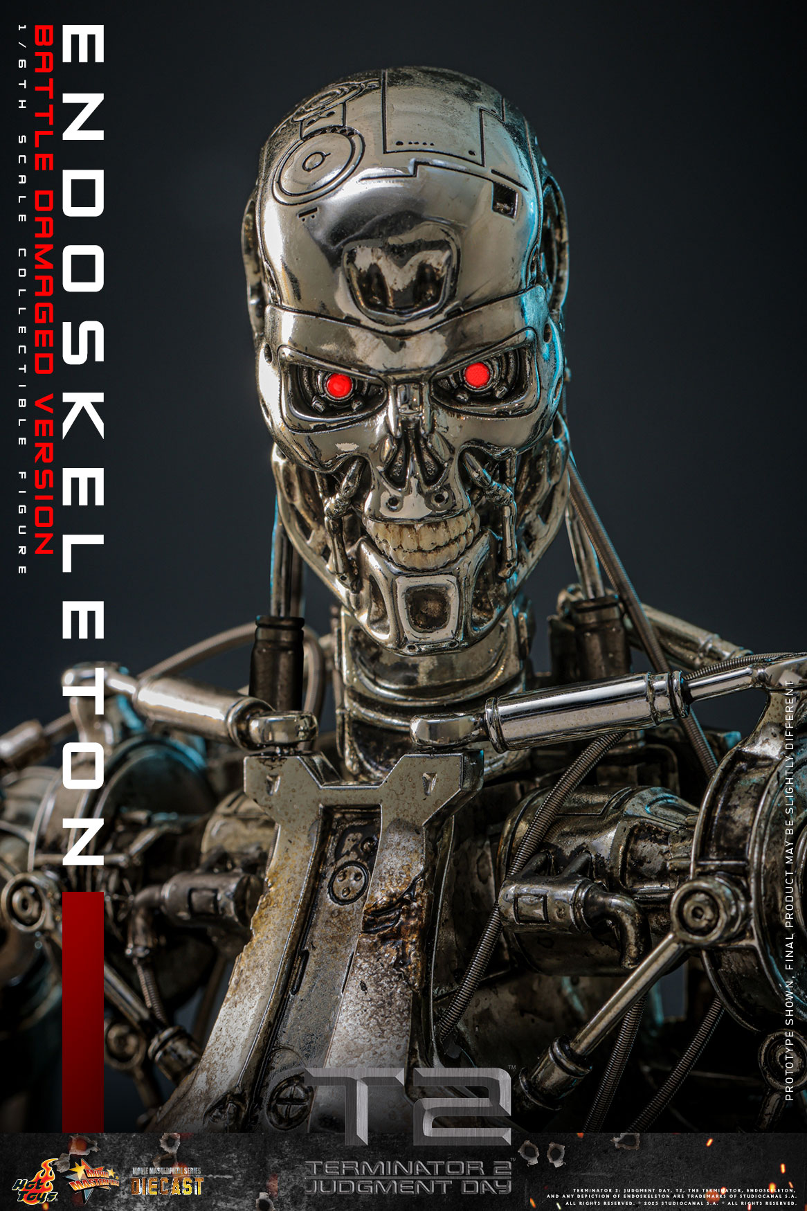 Hot Toys MMS840D77 Terminator 2: Judgment Day - Endoskeleton (Battle Damaged Version)