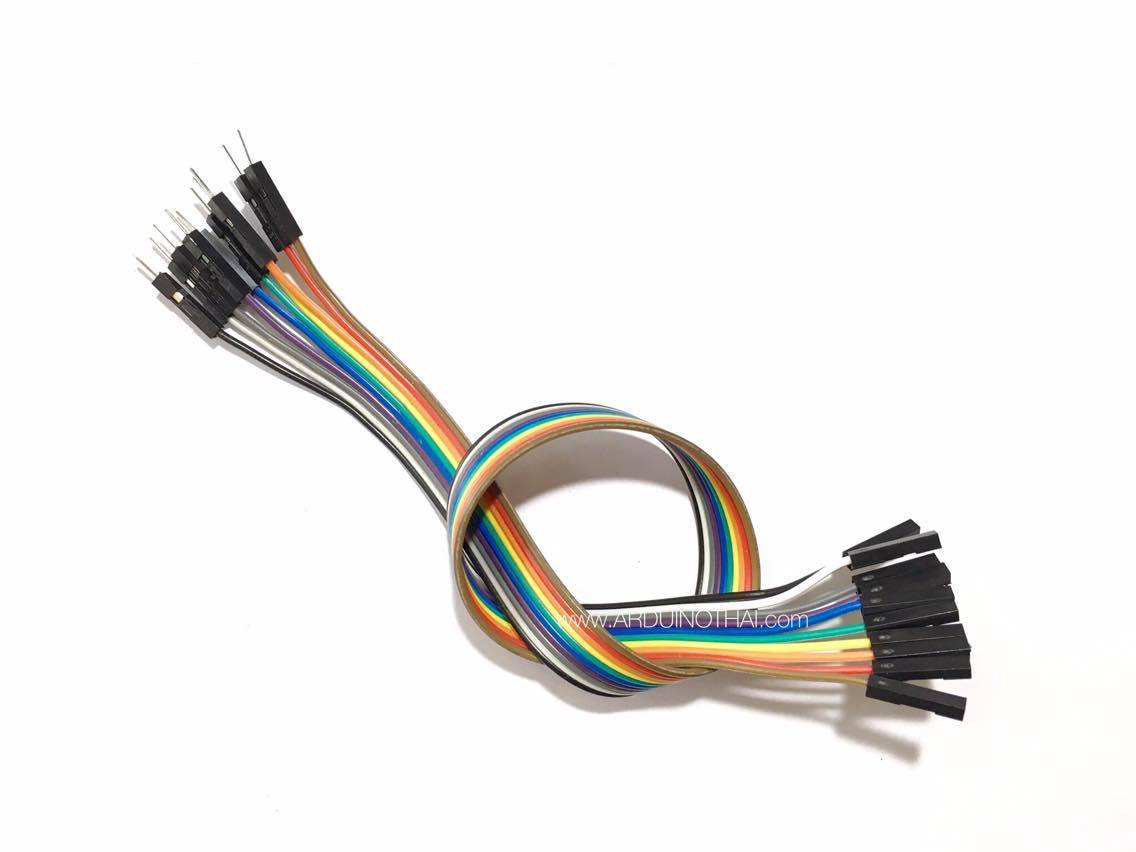 Jump Wire สายจั๊ม ผู้-เมีย (Male to Female) ยาว 30 cm. จำนวน 10 เส้น สต็อกไทยส่งไว