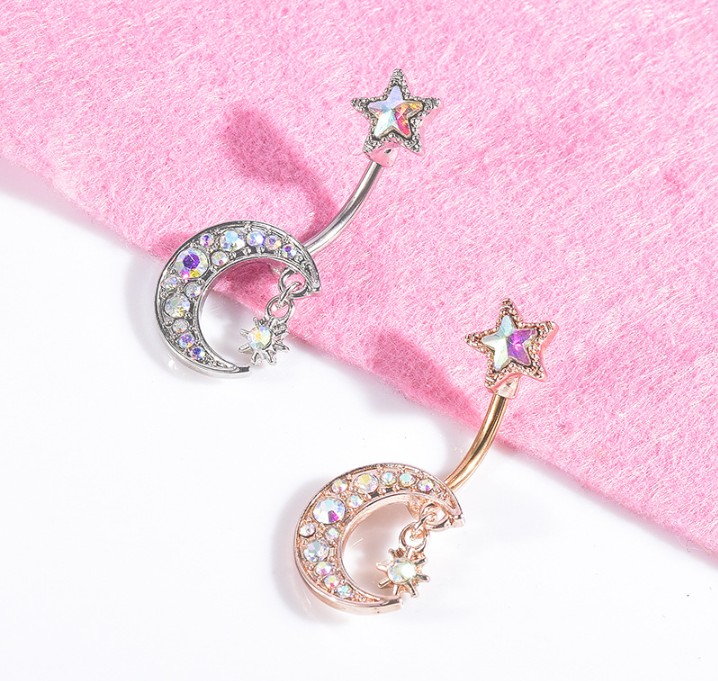 “เช็คสินค้าทัก line ก่อนโอนนะคะ” จิวสะดือไทเทเนี่ยม100% สำหรับผิวแพ้ง่าย ก้านหนา Starmoon_TCT060