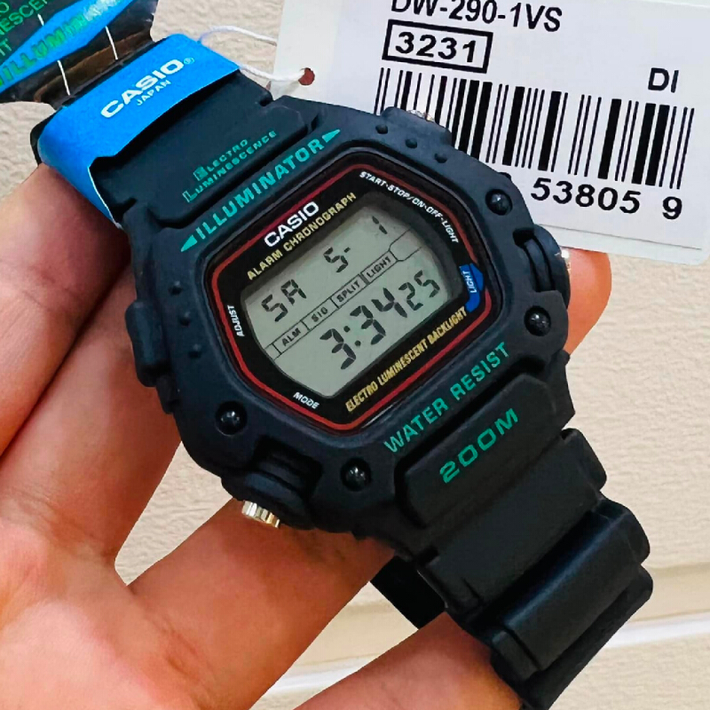 Casio นาฬิกาข้อมือผู้ชาย สายเรซิน รุ่น DW-290-1VS DW-290-1