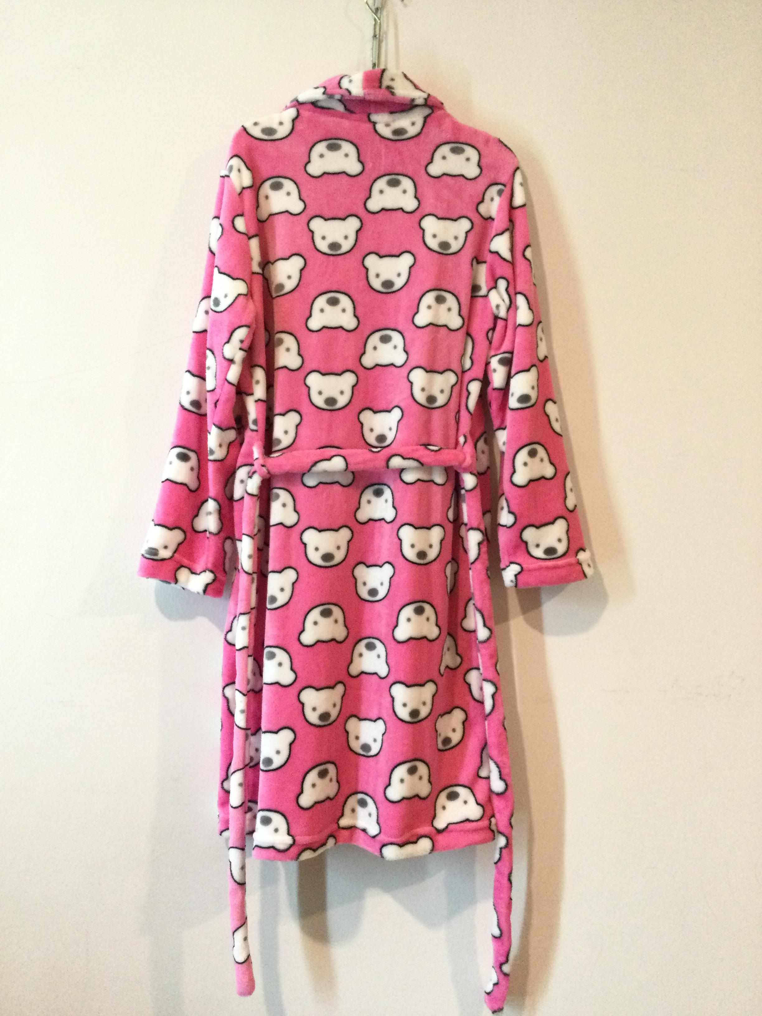 เสื้อคลุมอาบน้ำ เสื้อคลุมชุดว่ายน้ำ เสื้อคลุมใส่นอนสีชมพู