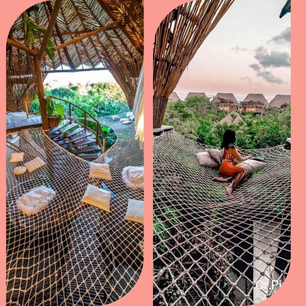 รุ่นบาหลี เปลตาข่ายคาเฟ่ เปลตาข่ายรีสอร์ท แข็งแรง ทนทาน รับรับน้ำหนักได้มาก ใช้งานกลางแจ้งได้ยาวนาน