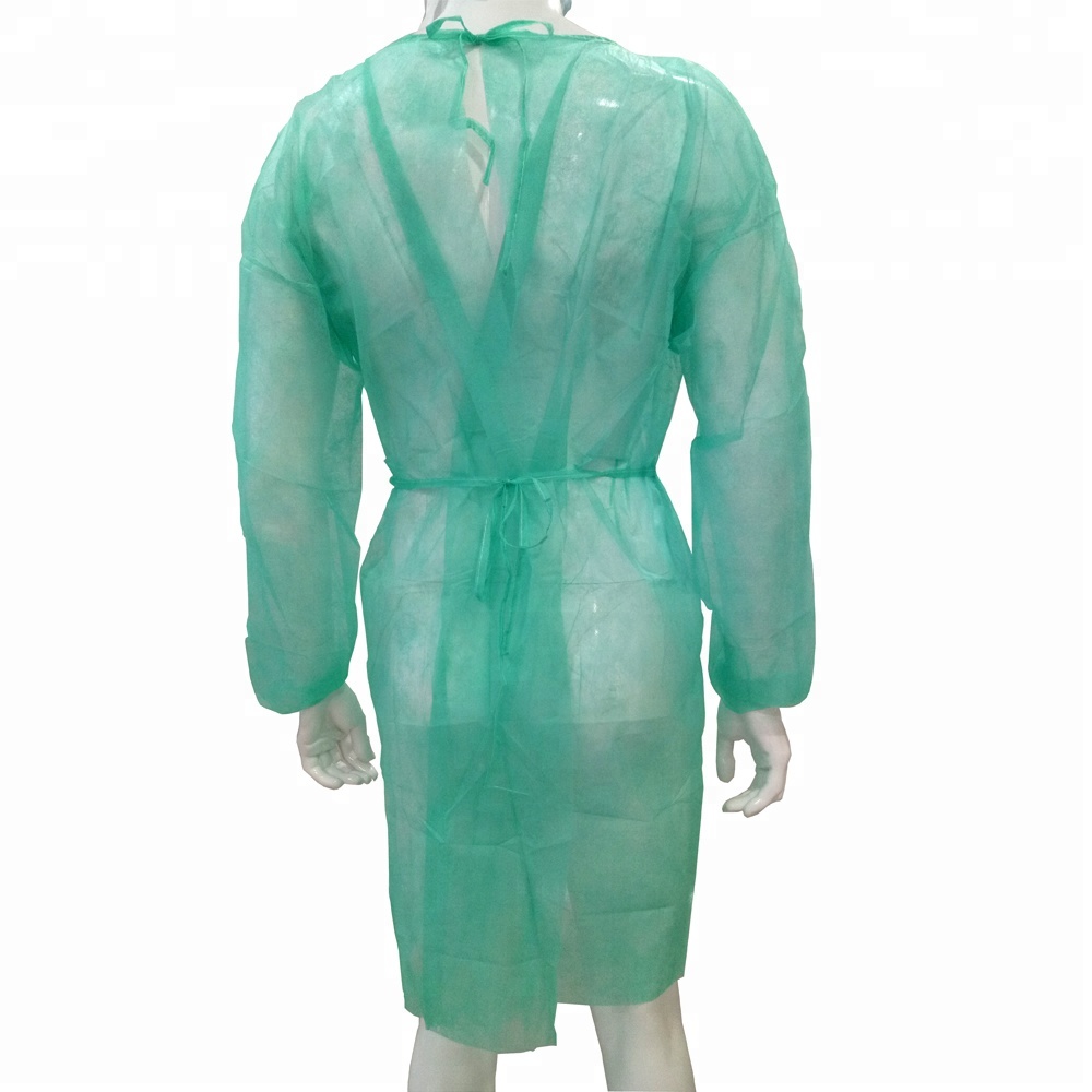 เสื้อคลุมชนิด Isolation Gown ใช้แล้วทิ้ง สำหรับการป้องกันผู้ปฏิบัติงานชนิดใช้ครั้งเดียวทิ้ง เพื่อลดการปนเปื้อน จากขณะปฏิบัติงาน