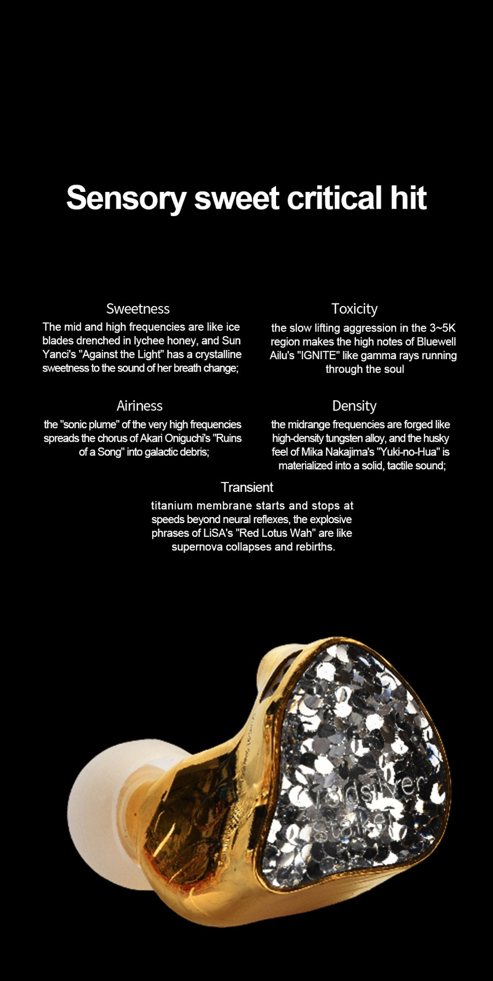 Ear Acoustic Audio VSA LTD หูฟัง IEMs ไดรเวอร์ Dynamic ไดอะแฟรมชุบไทเทเนียม ประกันศูนย์ไทย