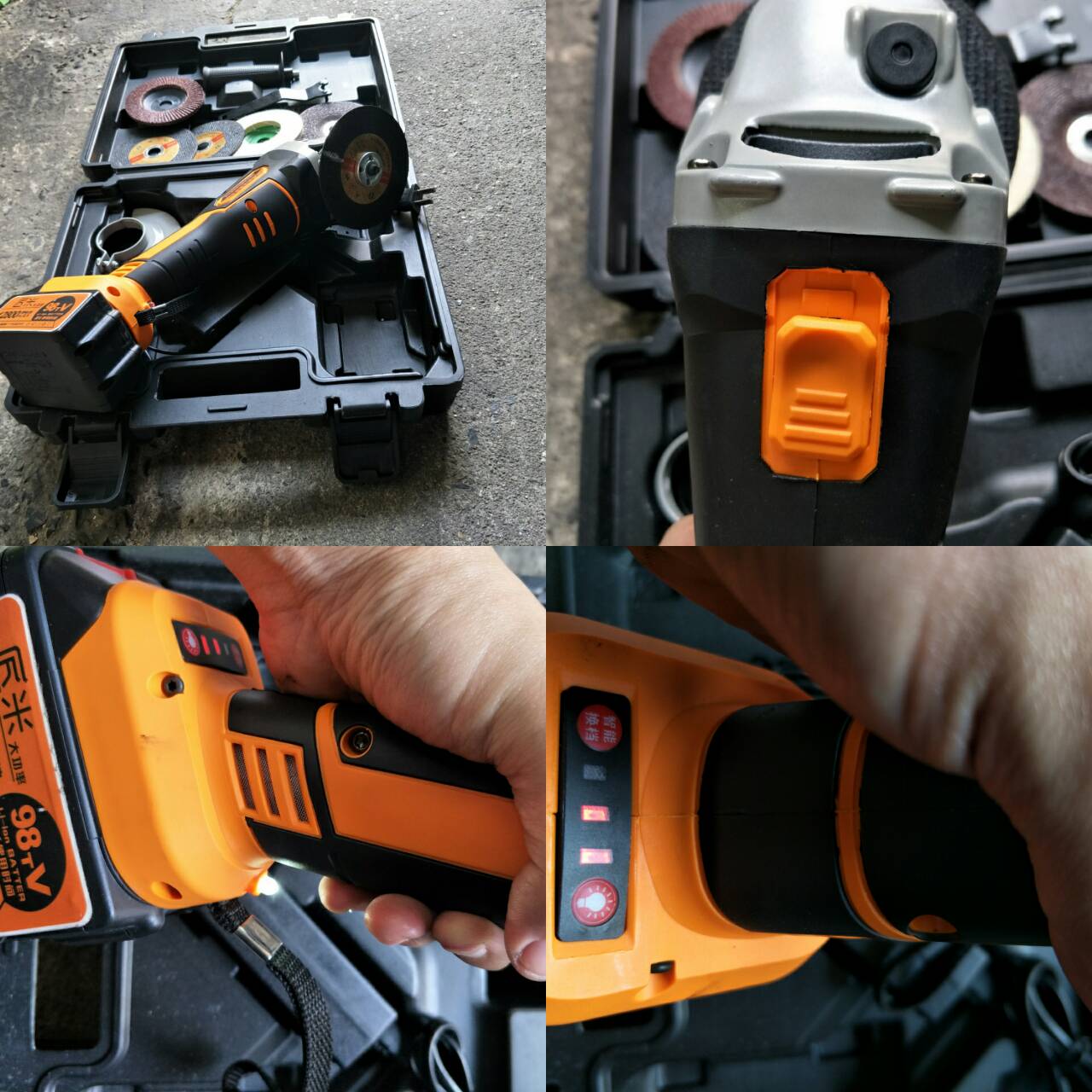 EG08 ชุดหินเจียรไร้สาย 18V ปรับรอบได้ 2 ระดับ มอเตอร์บลัสเลส สวิทเซฟตี้ คุณภาพสูง