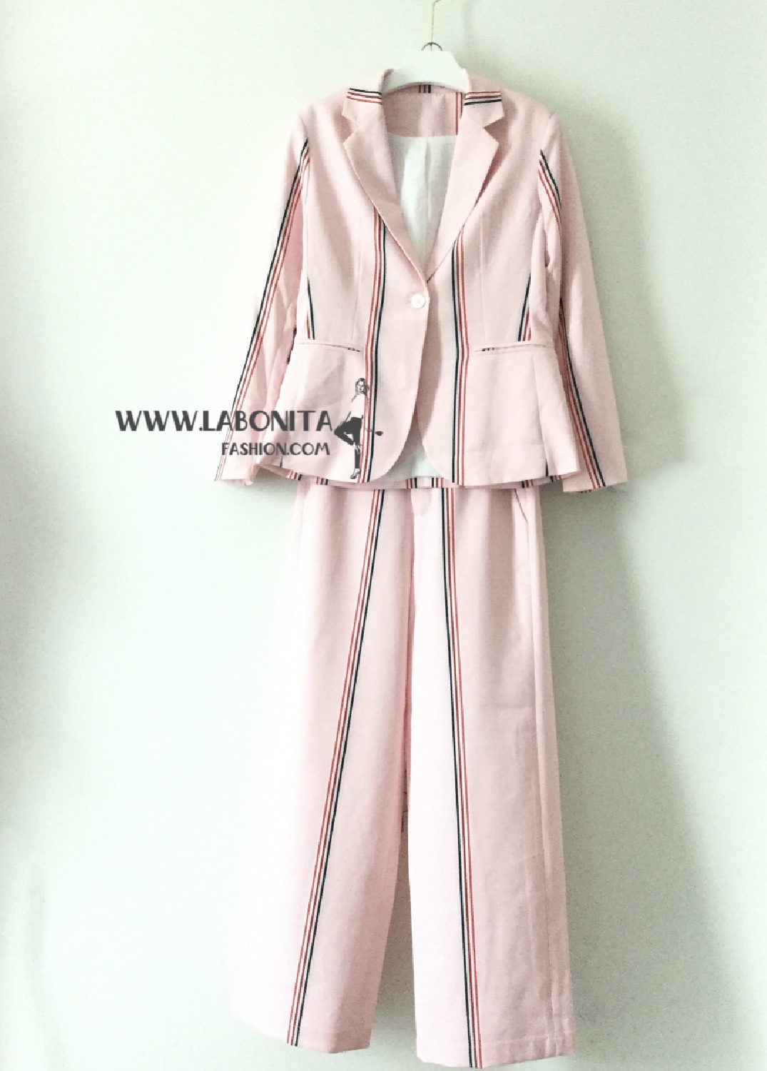 ชุดสูทผู้หญิง ชุดสูทเสื้อกางเกงขายาว สีชมพูงานสวยมากกก