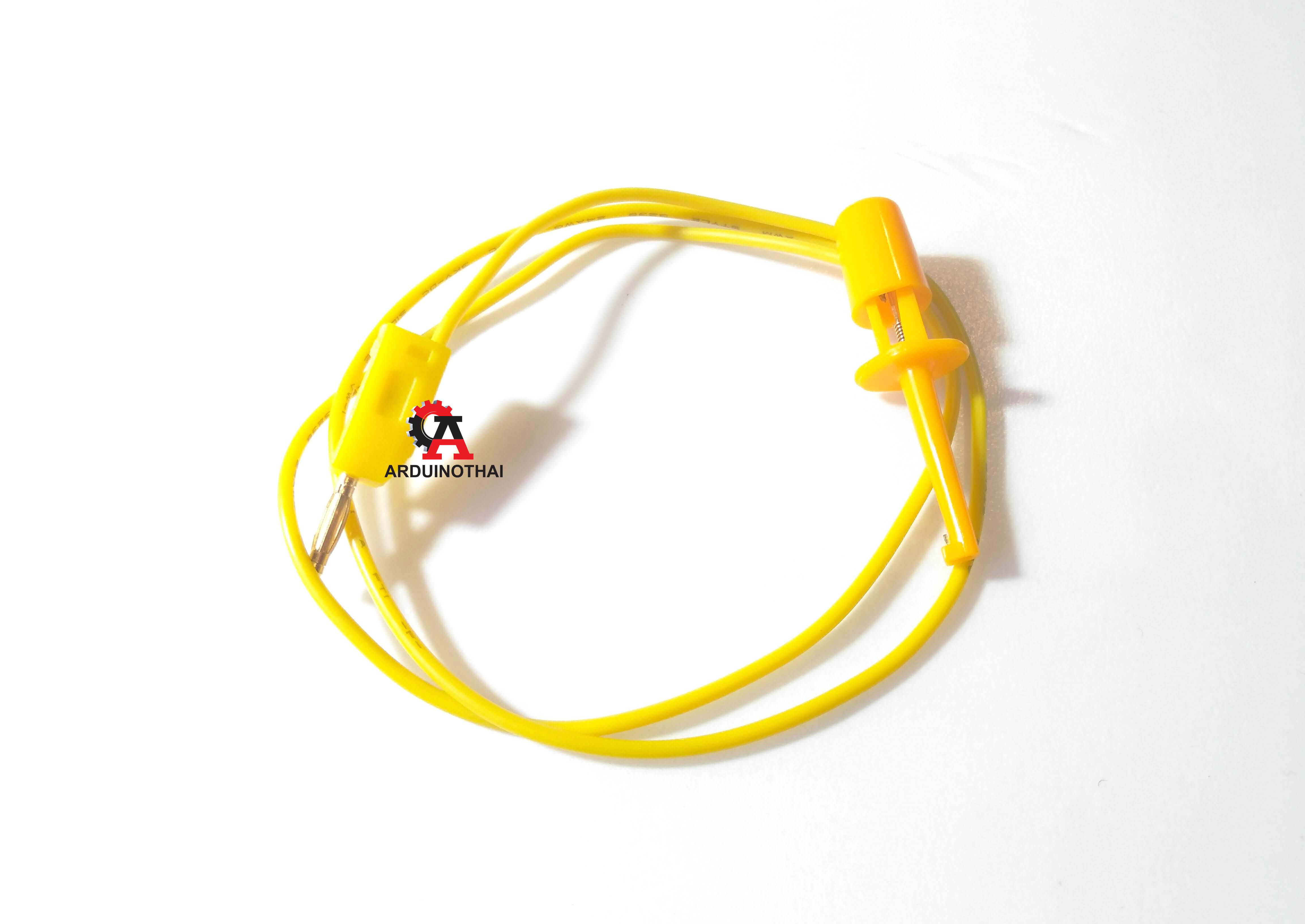 Banana to Clip Jack ขนาด 2mm ยาว 50cm สำหรับบอร์ด KidBright