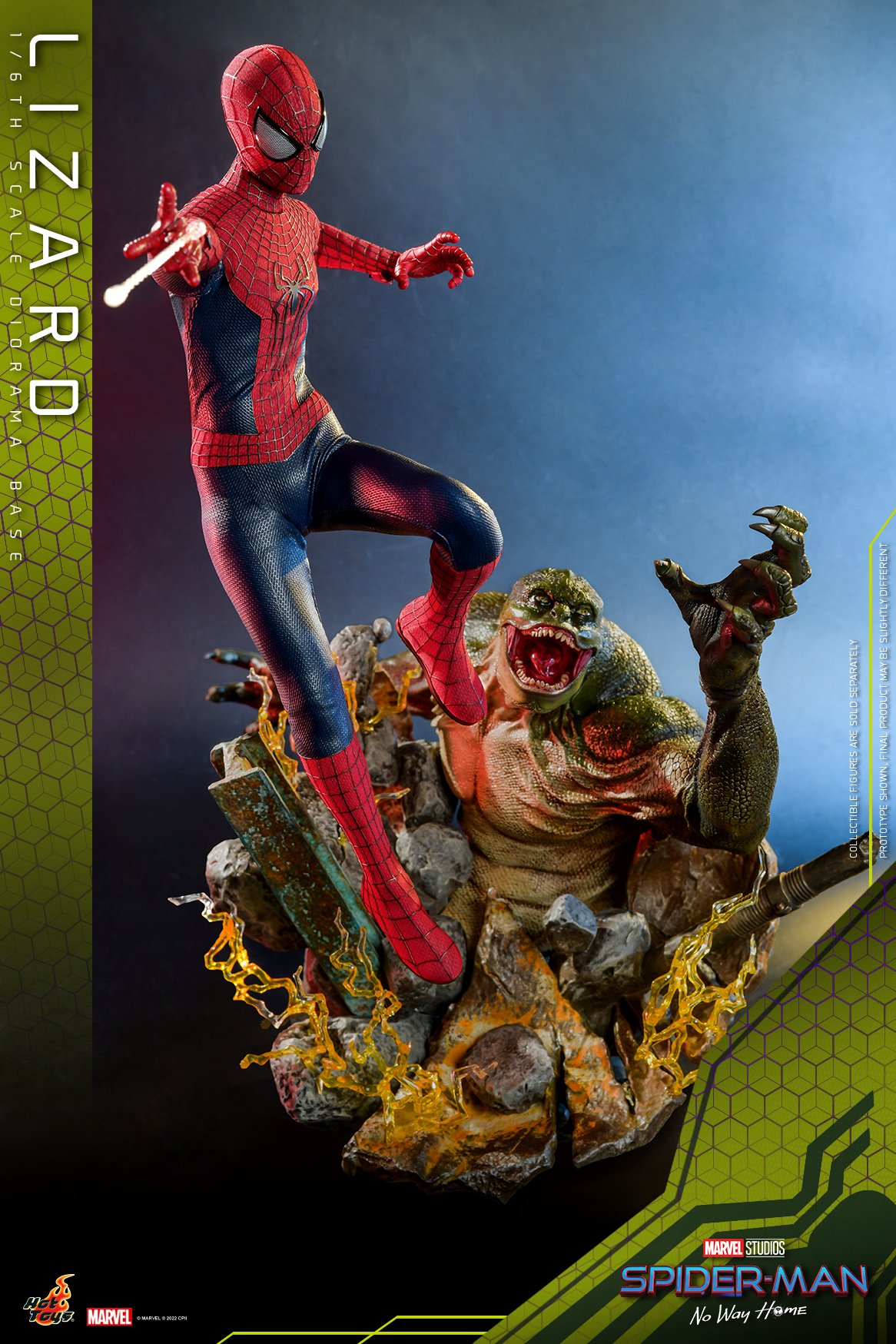 Hot Toys MMS658 1/6 The Amazing Spider-Man 2 - The Amazing Spider-Man + ACS013 1/6 Spider-Man: No Way Home - Lizard Diorama Base