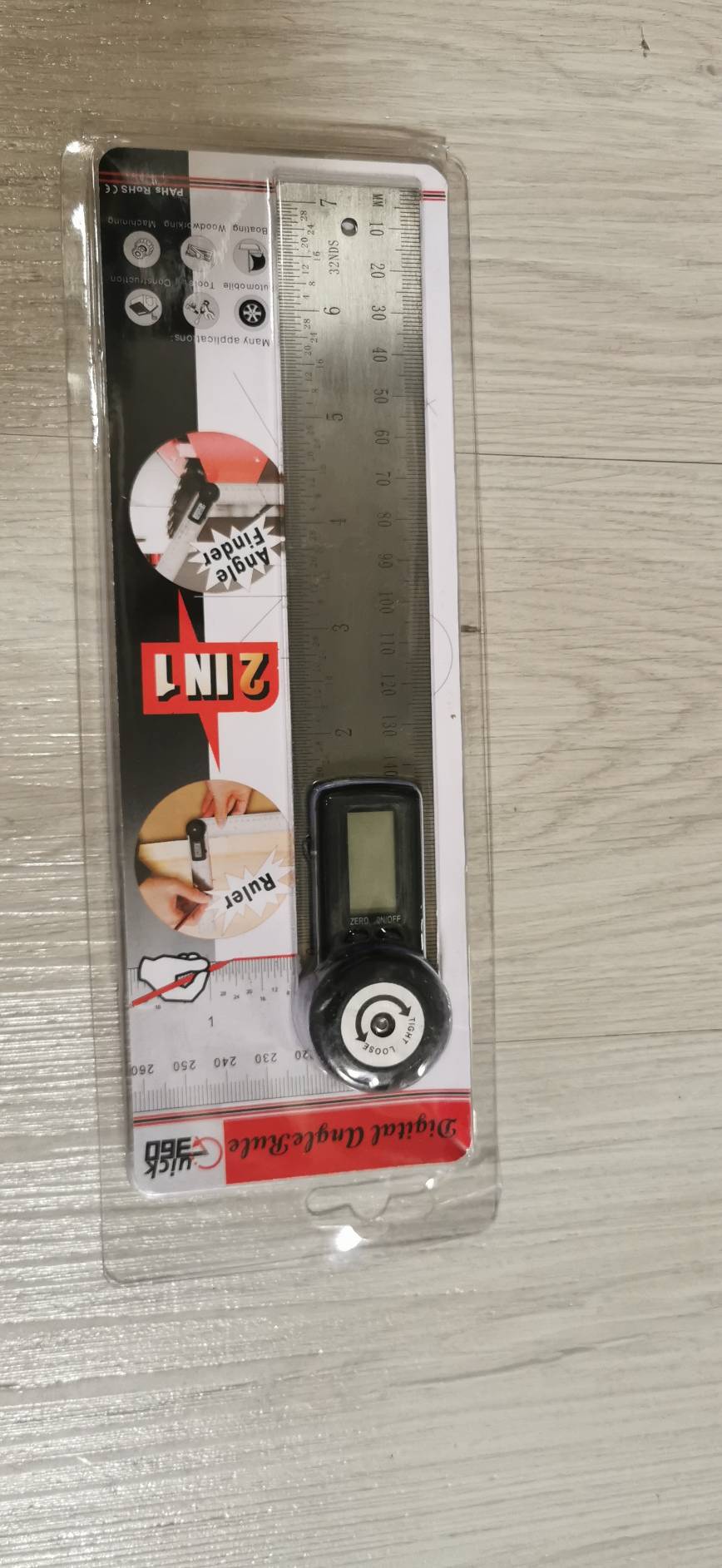 R19 ไม้บรรทัดวัดวงอศา ดิจิตอล 7 นิ้ว รุ่นพกพาสะดวก