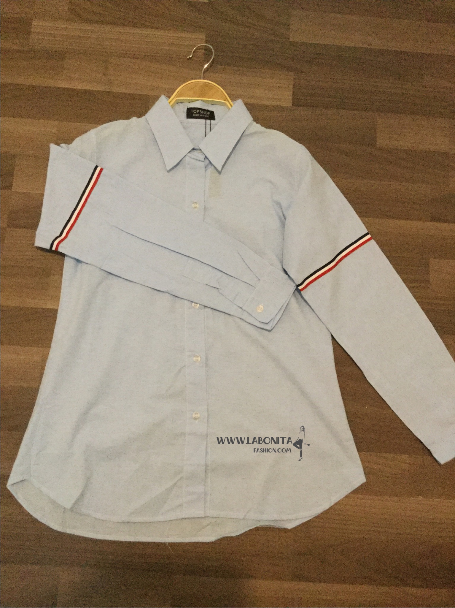 Topshop Shirt เสื้อเชิ้ต ดีไซน์ เกร๋ๆ ชิคๆ ด้วยแทบตรงแขน