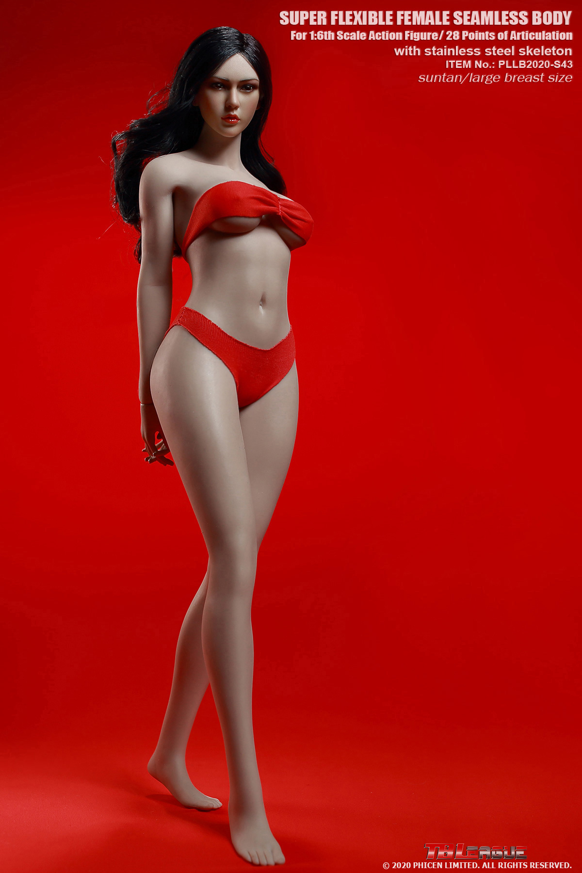 TBLeague PLLB2020-S43A 1/6 Suntan Large Breast Size Female Super-Flexible