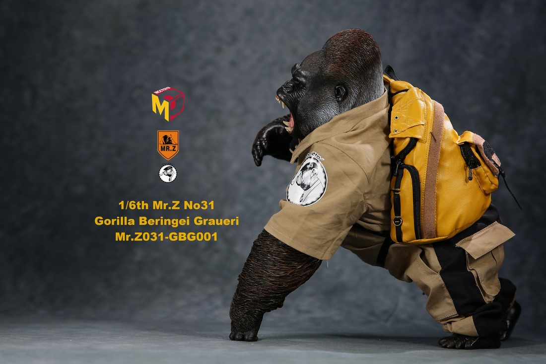 Mr.Z MRZ031-GBG001, 002 Animal Model - Gorilla Beringei Graueri (Black&White)