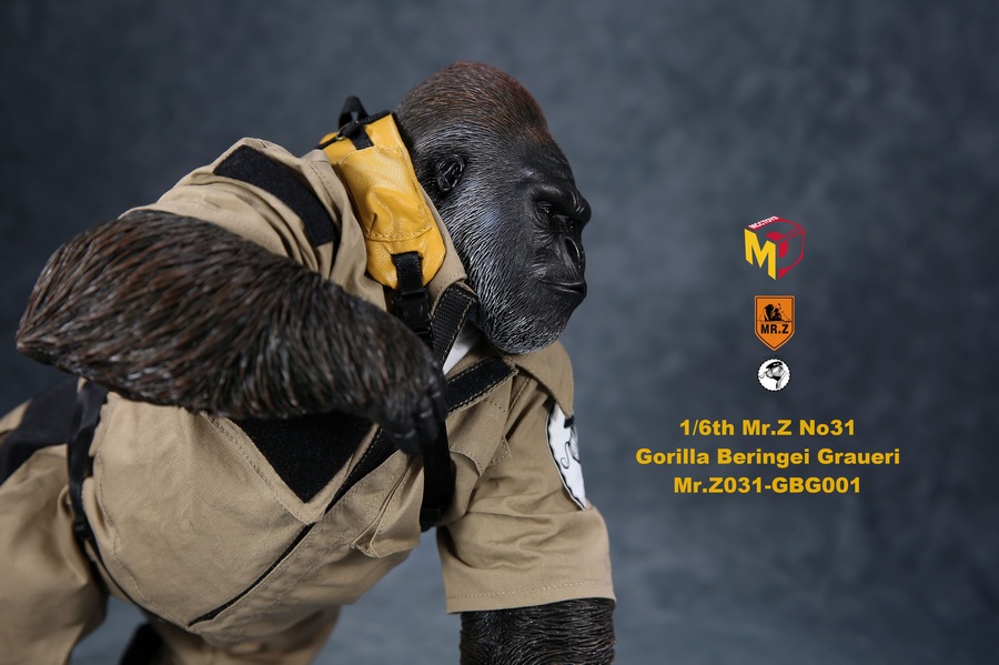 Mr.Z MRZ031-GBG001, 002 Animal Model - Gorilla Beringei Graueri (Black&White)
