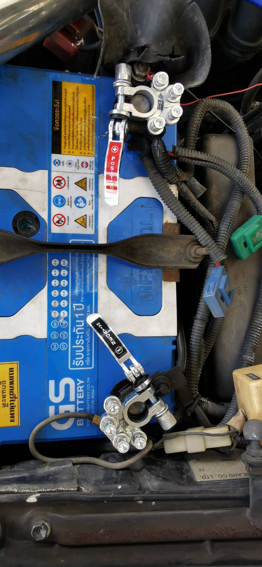 CARE09 ขั้วแบตปลดเร็ว สำหรับแบตแกนใหญ่ 16 มิล ทองแดงแท้ ชุบดีบุก