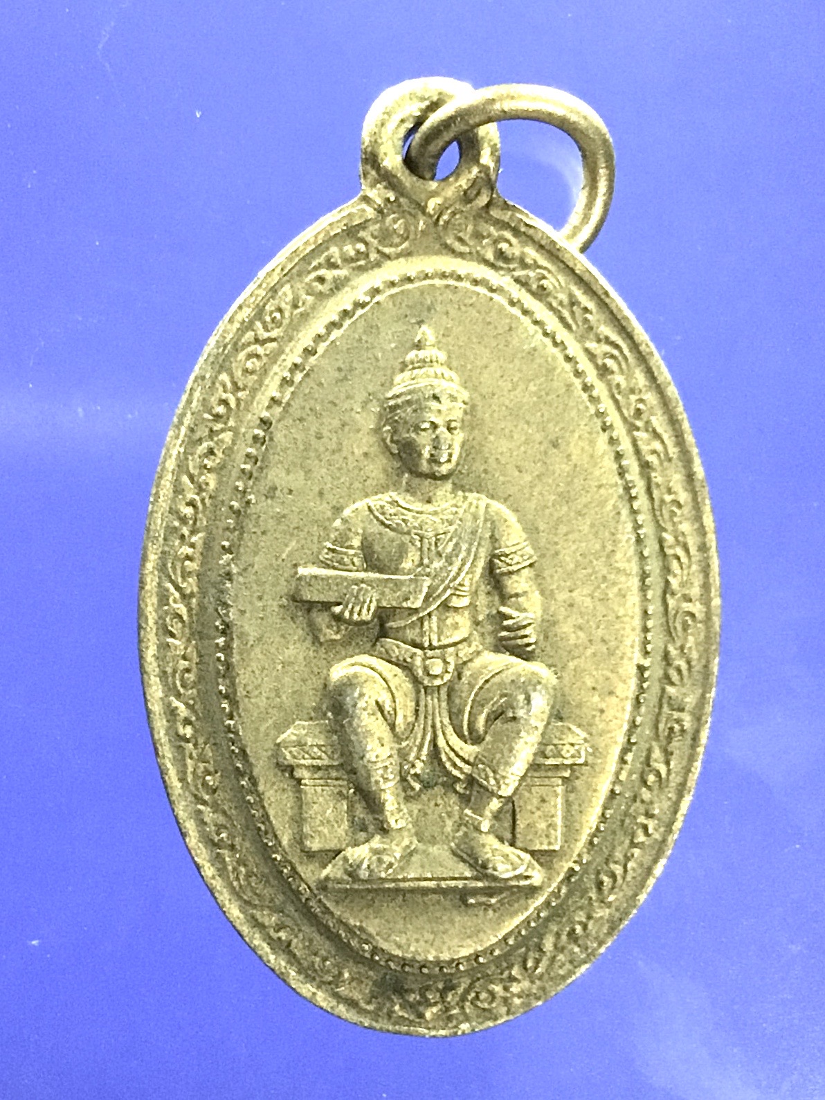 เหรียญพ่อขุนรามคำแหงมหาราช พิธีพรหมศาสตร์ อ.ชุม ไชยคีรี วัดทุ่งเสรี ปี 2519