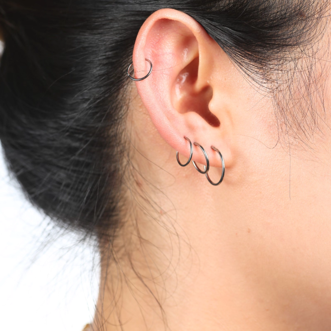 “เช็คสินค้าทัก line ก่อนโอนนะคะ”ต่างหูสำหรับผิวแพ้ง่าย ห่วงต่างหูไทเทเนี่ยม 100% (ราคา/ข้าง)