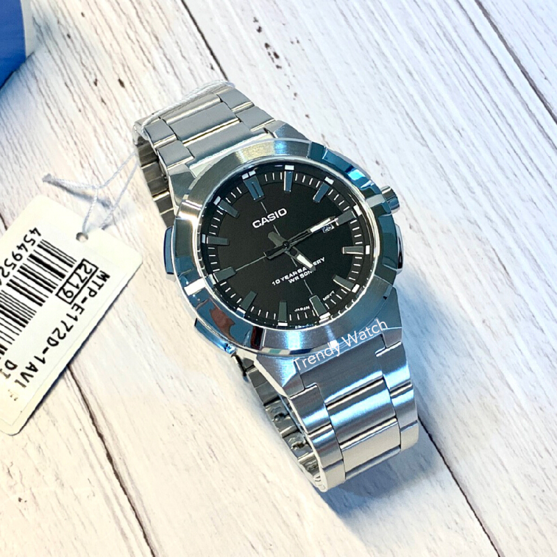 นาฬิกา Casio Standard Men นาฬิกาข้อมือผู้ชาย สายแสตนเลส รุ่น MTP-E172D-1A MTP-E172D-1A