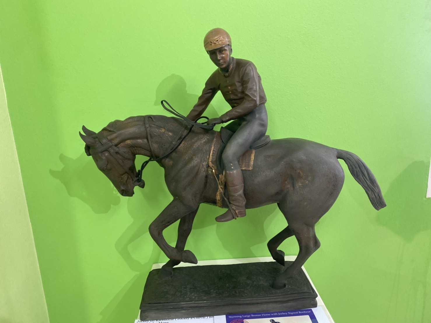 Jockey on Racehorse ( Jockey a Cheval ) Bronze After Pierre Jules Mene