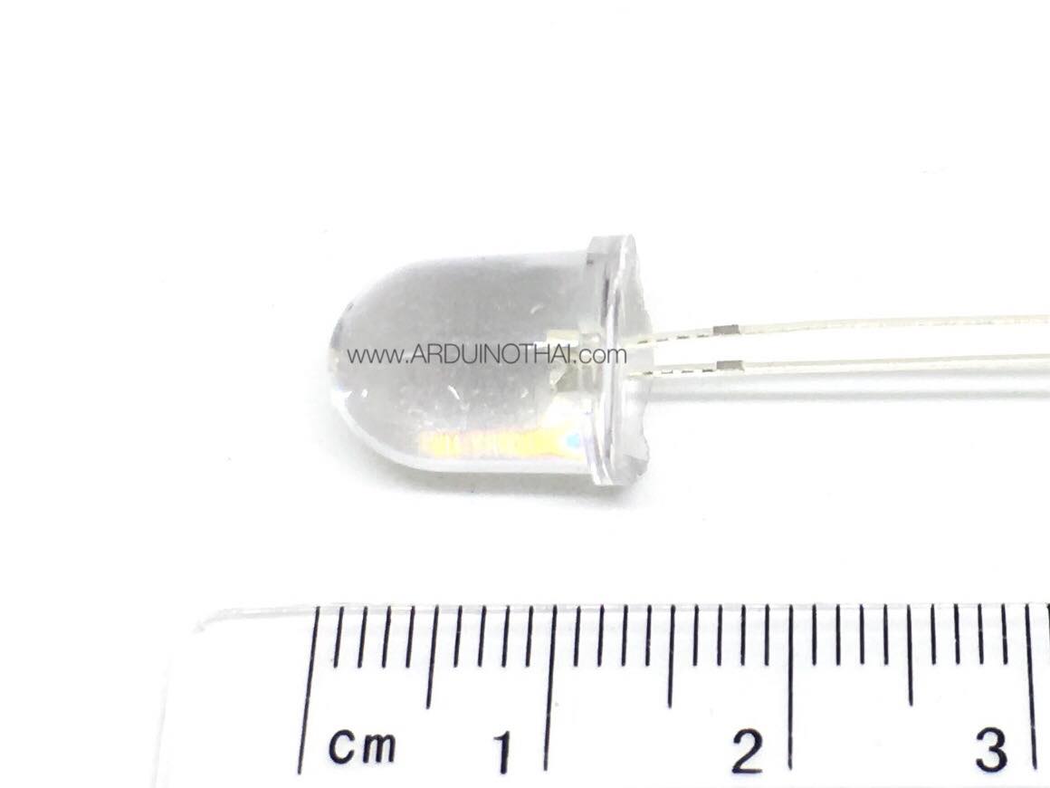 10MM LED White to Yellow (ใสเป็นส้มเหลือง)