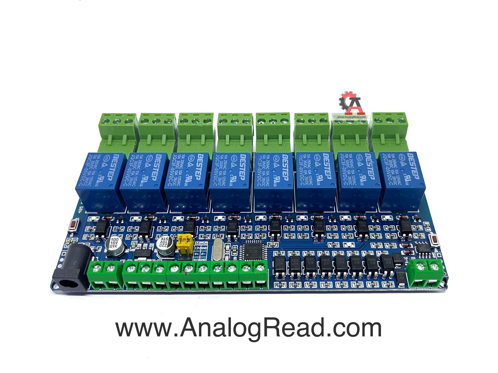 Modbus-Rtu 8 way relay module RS485/TTL(5V)