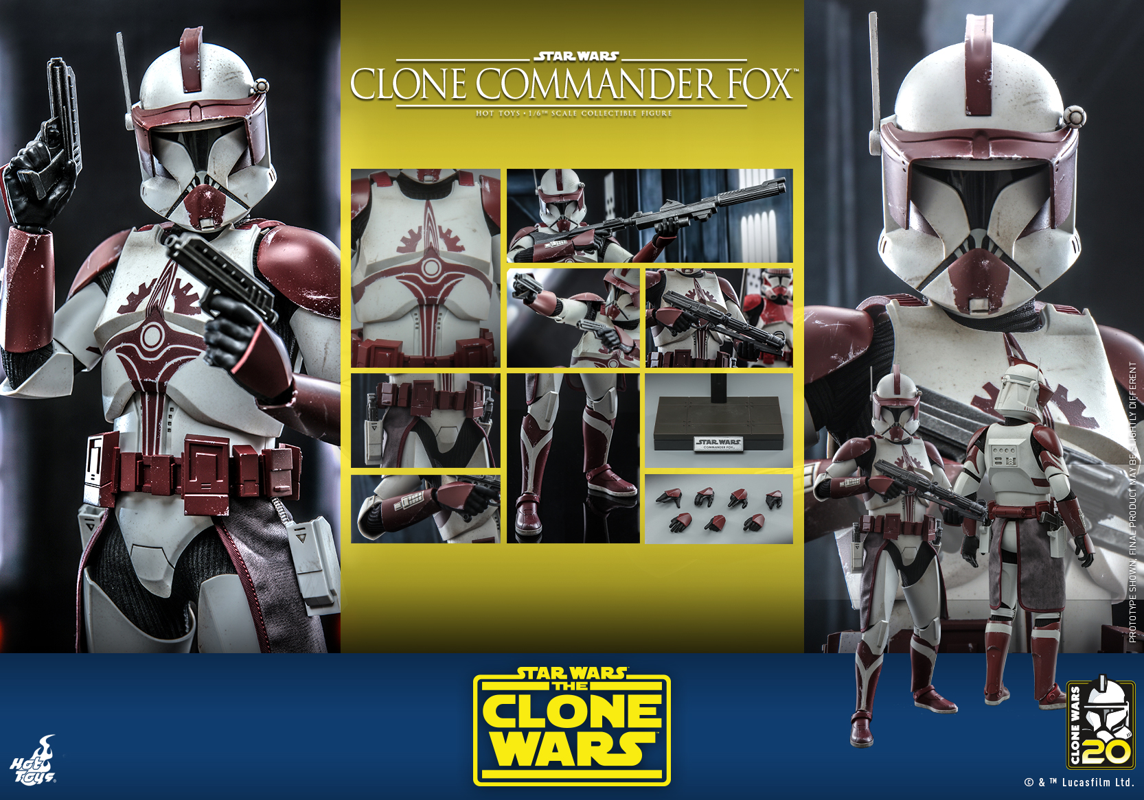 Hot Toys TMS103 1/6 Star Wars: The Clone Wars™ - Clone Commander Fox™