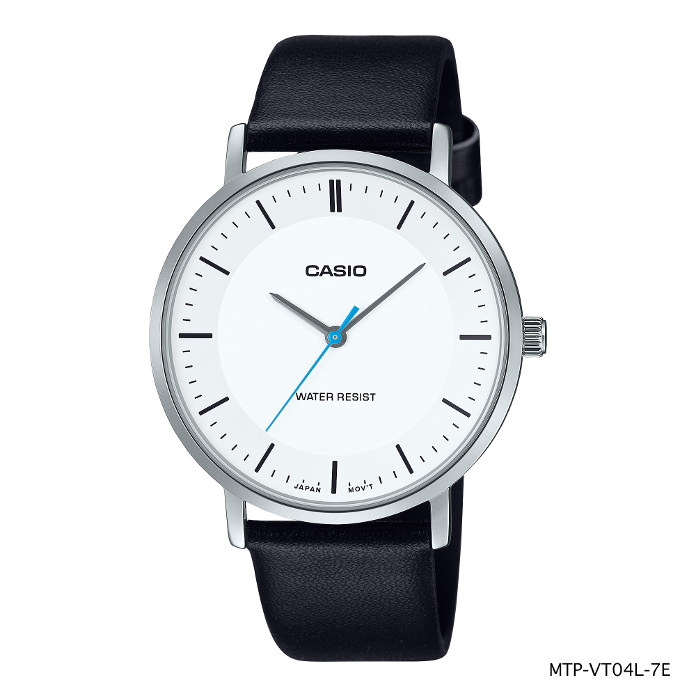 CASIO นาฬิกาข้อมือผู้ชาย MTP-VT04D สายแสตนเลส MTP-VT04L สายหนัง MTP-VT04L-7E MTP-VT04L-8E -1E MTP-VT04D-8E MTP-VT04D-7E MTP-VT04D-1E สำเนา