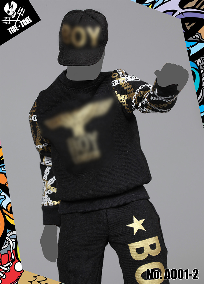 TIDE-ZONE A001-3,4 Street Fashion Black Outfits