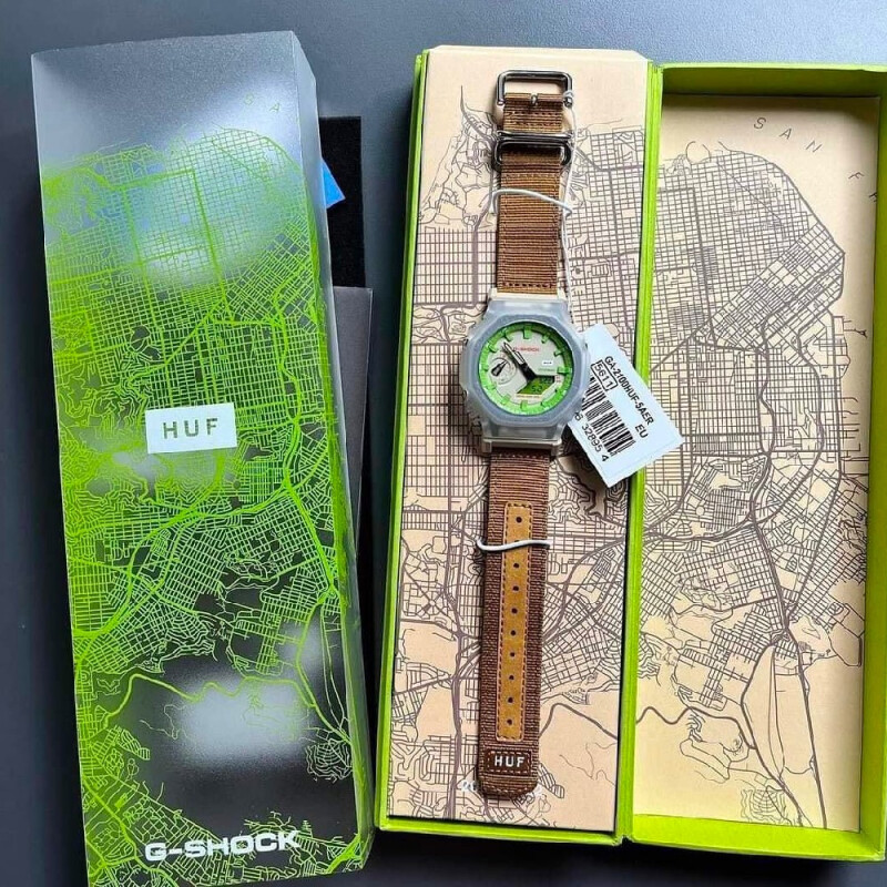 นาฬิกา Casio G-SHOCK Carbon Core Guard นาฬิกาข้อมือผู้ชาย สายเรซิ่น รุ่น GA-2100 GA-2100HUF-5A Limited Edition GA-2100HUF-5A