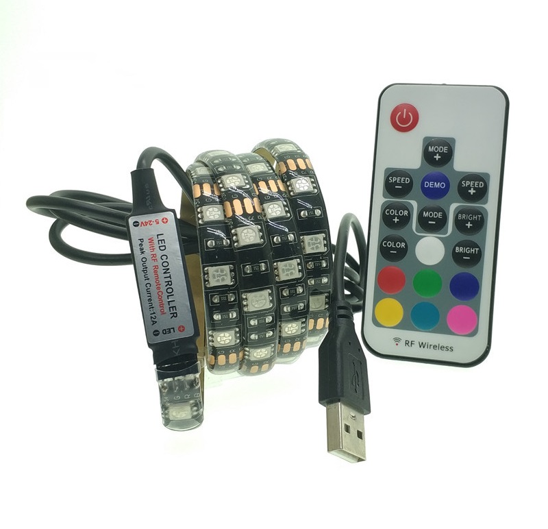 Led RGB 5V USB ยาว 0.2m พร้อมรีโมต